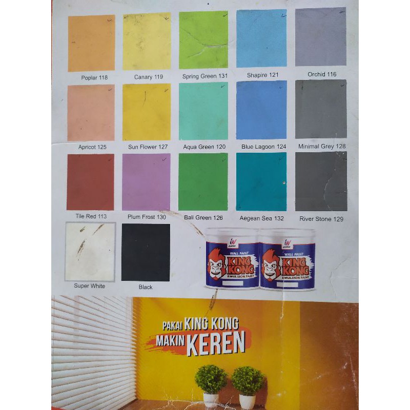 Cat Tembok Kingkong 1kg Warna Hitam Putih