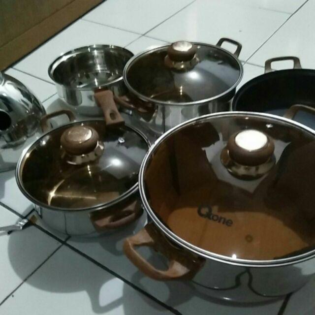 Home-klik Oxone Eco Cookware Ox-933 Set Panci - Cokelat