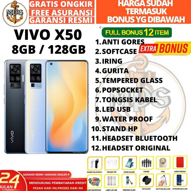VIVO X50 8/128 RAM 8 ROM 128 GARANSI RESMI