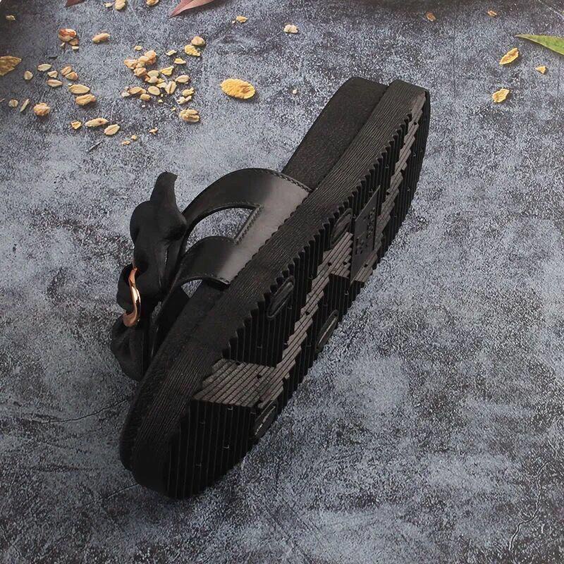 GROSIRTAS TG0421 Sandal Flat Wanita Import Motif H Bunga Jelly