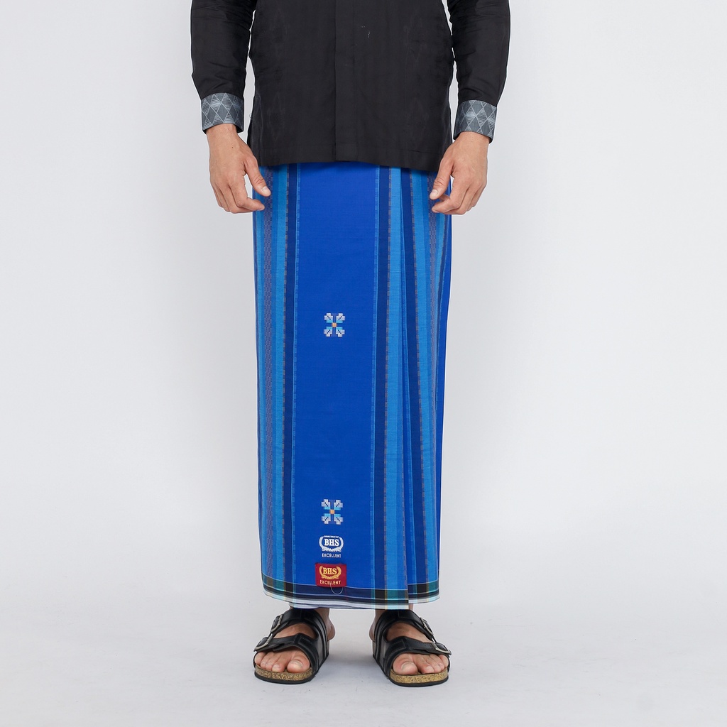 Sarung BHS Excellent Gold Motif Songket Pen Biru / BHS EXCELLENT
