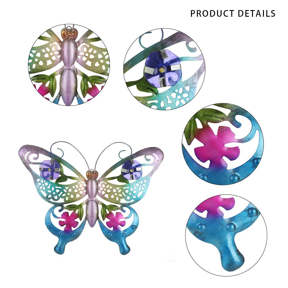 Solighter Metal Butterfly Home 3D Seni Dinding Halaman