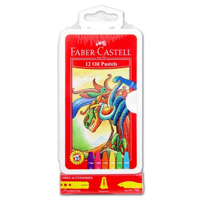 

Crayon Faber Castell Hexagonal Oil Pastel 12 Colour #120063ON Faber Krayon 12 Warna - SHSNP