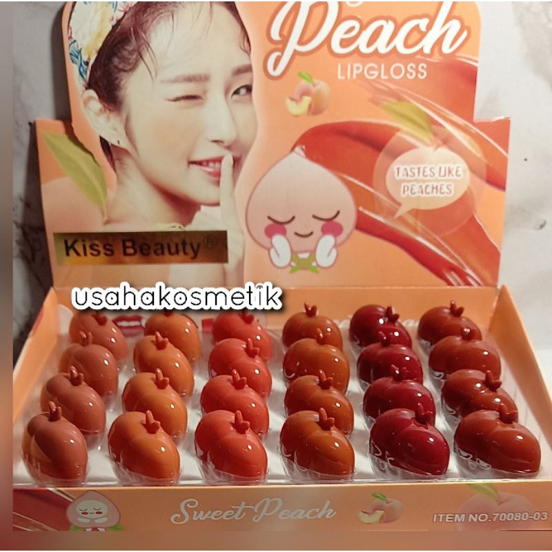 PROMO LIP GLOSS MATTE HARUM SWEET PEACH DARI KISS BEAUTY NO.70080-03