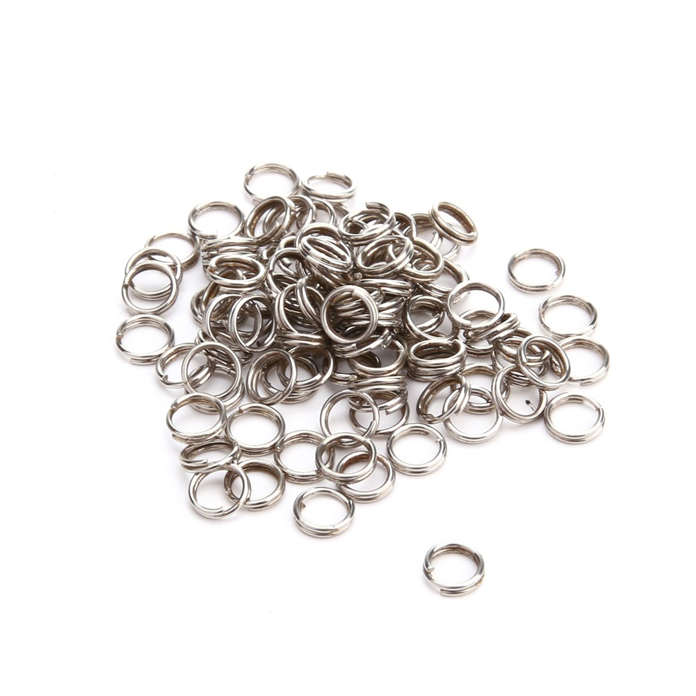 MOJITO 100pcs Fishing Split Rings Accessories Swivel Lure Connector Tackle Barrel #8Y