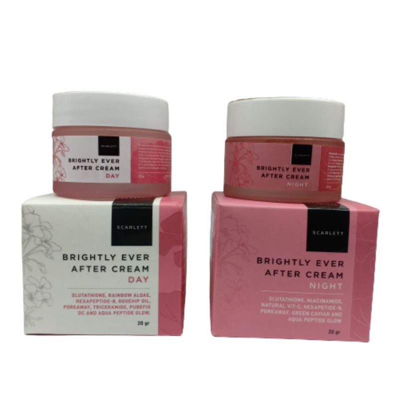 PAKET 3IN1 CREAM SCARLETT BRIGHTLY [ SIANG MALAM &amp; SERUM ] CREAM ORIGINAL