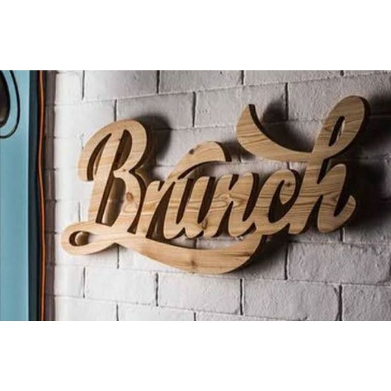 huruf & angka costum timbul kayu jati belanda