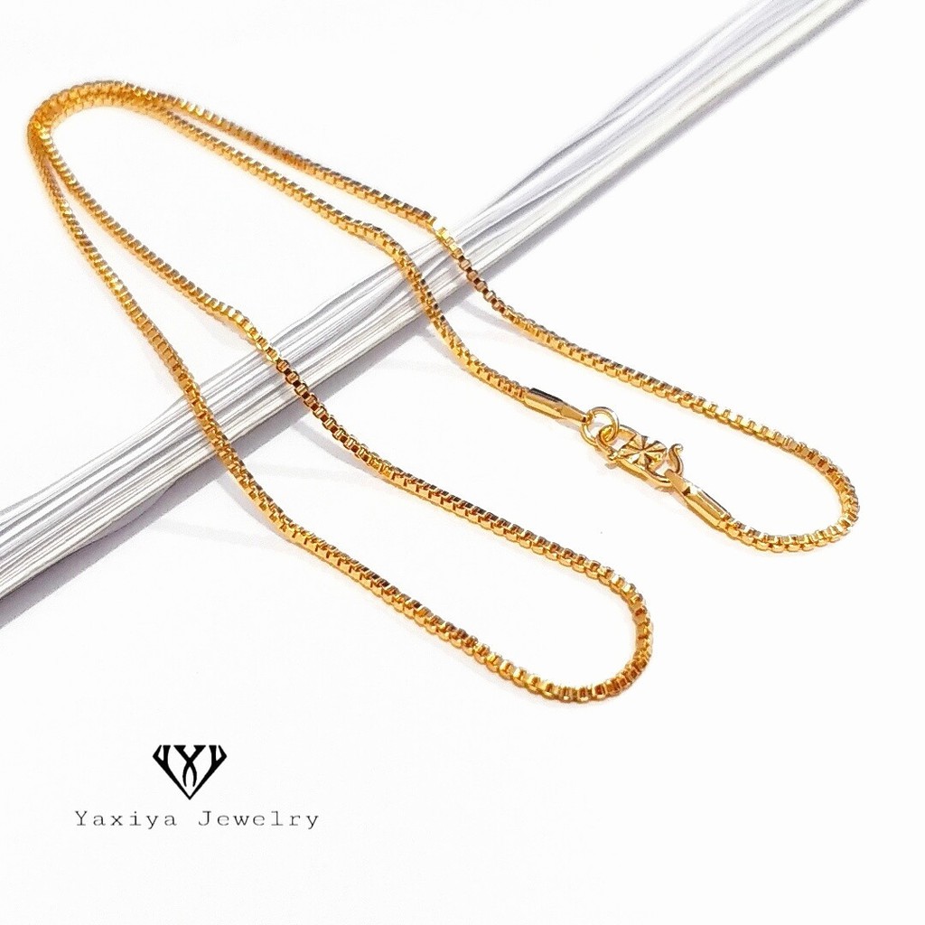 

Yaxiya kalung italy perhiasan imitasi lapis emas aksesoris 18k 466