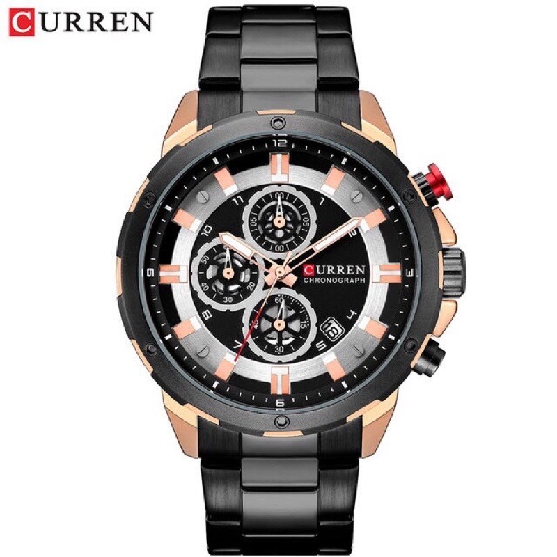 Jam Tangan Pria CURREN 8323 Chrono Aktif Stainless Steel Original CURREN