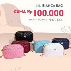 BUNDLING Bianca bag Jimshoney Original tas Selempang wanita FREE DOMPET CARLOTTA TEBUS MURAH cod