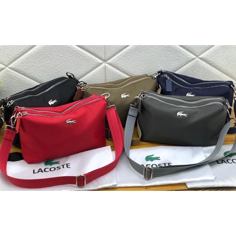 Tas wanita sling nylon ruang 2 free dusbag uk 26x16 kode 5680
