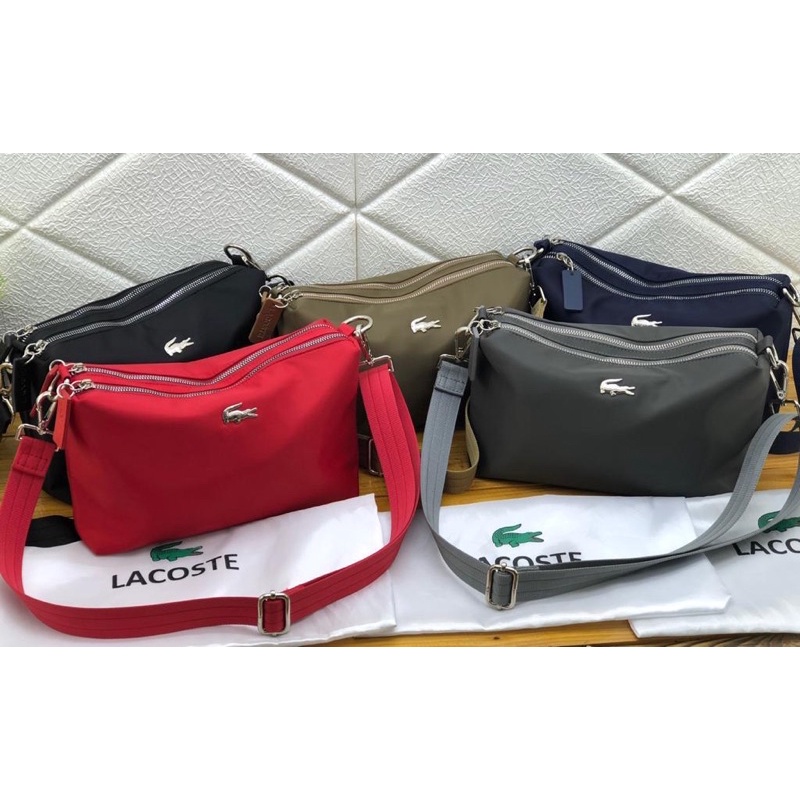 Tas wanita sling nylon ruang 2 free dusbag uk 26x16 kode 5680