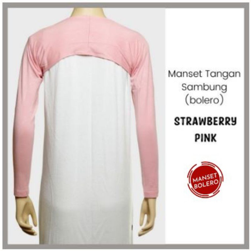 manset tangan sambung bolero pink sedang