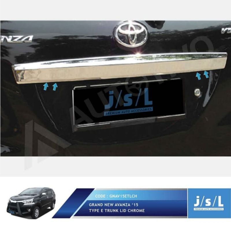 Grand All New Avanza Trunk Lid Chrome Type E JSL / Aksesoris Mobil