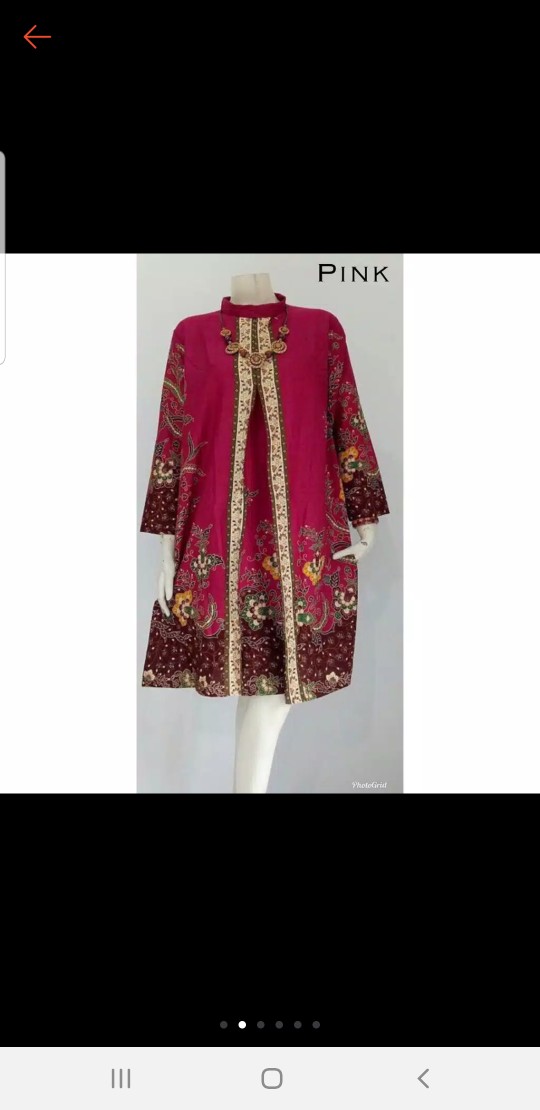 Tunik Marisa Cibulan Santika Batik Solo Seragam Kantor Muslim Midi Cantiksssss