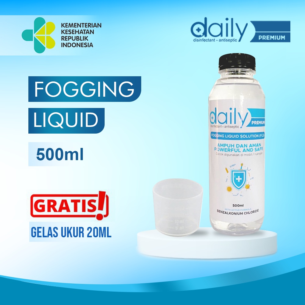 DESINFEKTAN FOGGING DAILY PREMIUM FOGGING LIQUID SOLUTIONS (FLS) 500ML KHUSUS MESIN FOGGING ASAP