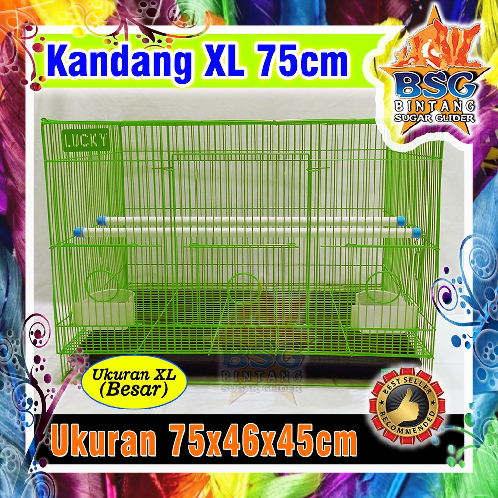 Kandang XL 75cm Burung - Sugar Glider - Kucing - Kelinci - Reptil - Iguana - Musang - Ayam - Love Bird - Kandang Umbaran Besi - Hewan-1