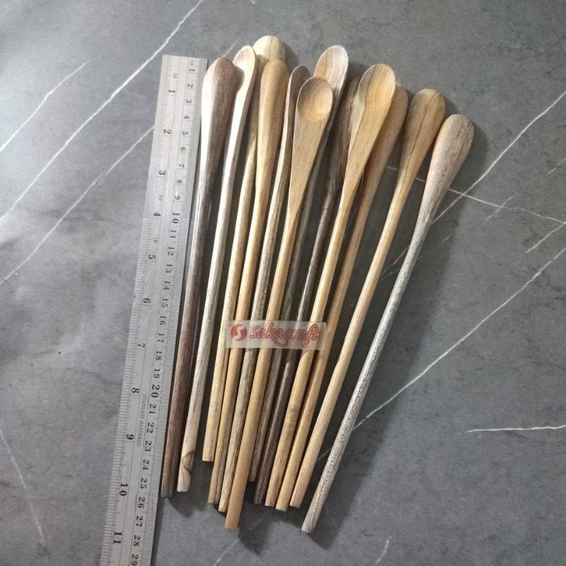 SENDOK STIK 25 CM KAYU JATI