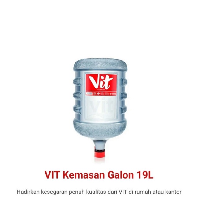 

Air Mineral Vit Galon + Isi 19 Liter (Khusus Gojek/Grab Instant)