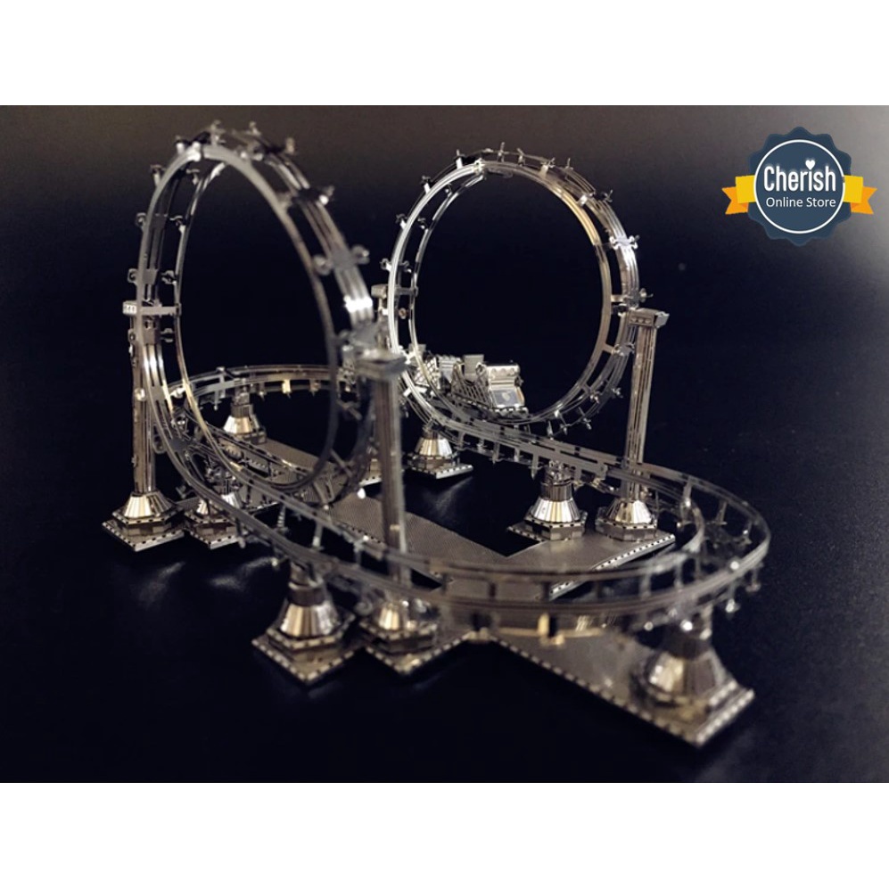 Mainan Hobby DIY Metal Puzzle ROLLER COASTER - Replika Model 3 Dimensi MB-075