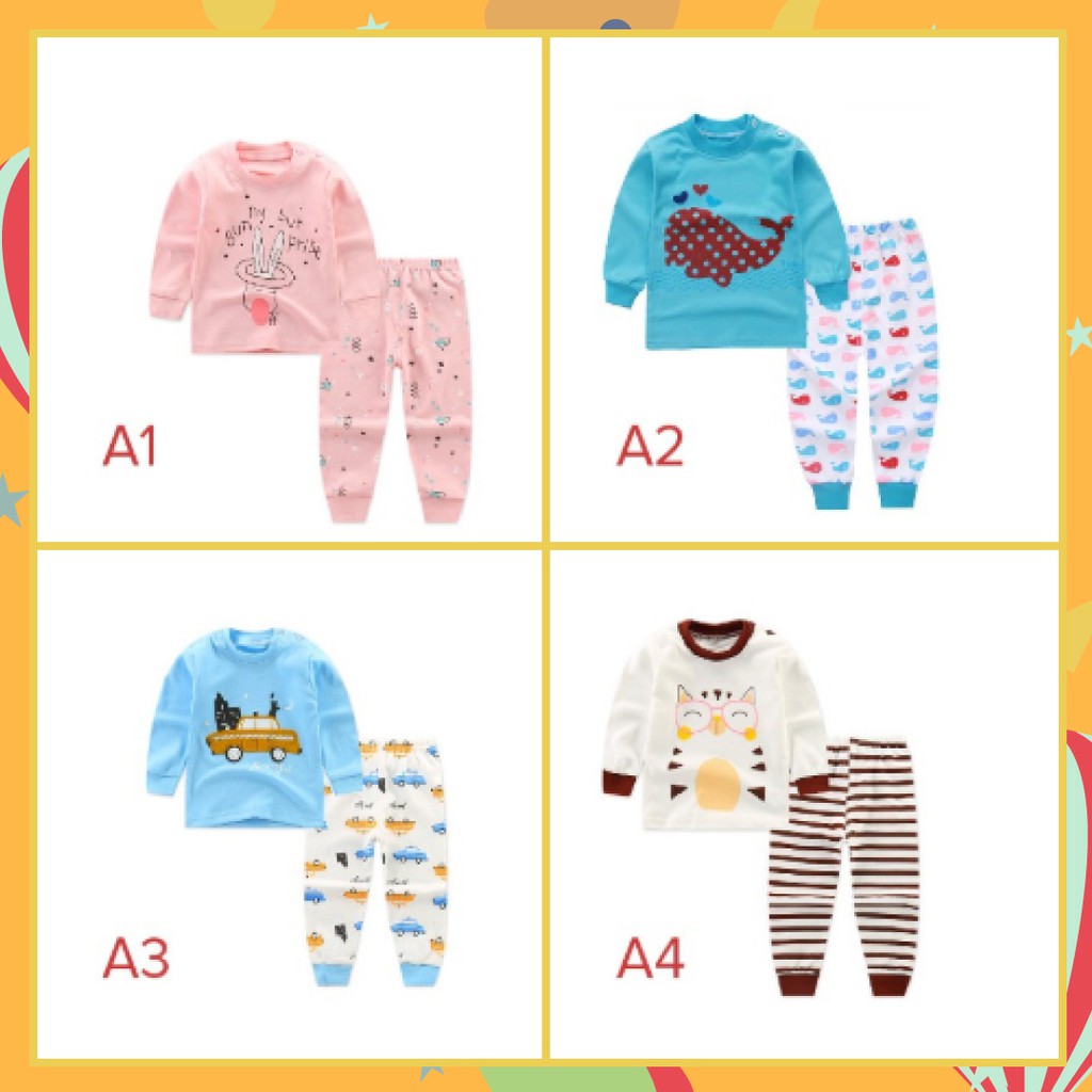 Set Piyama Anak / Piyama Bayi / Baju Tidur Anak Lengan