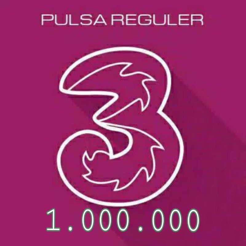 Pulsa Reguler Three/3/Tri 1Jt Rp 890.000