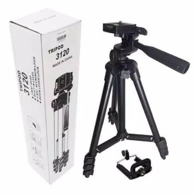 # HJ # Tripod 1meter 3120 black / hitam free holder U