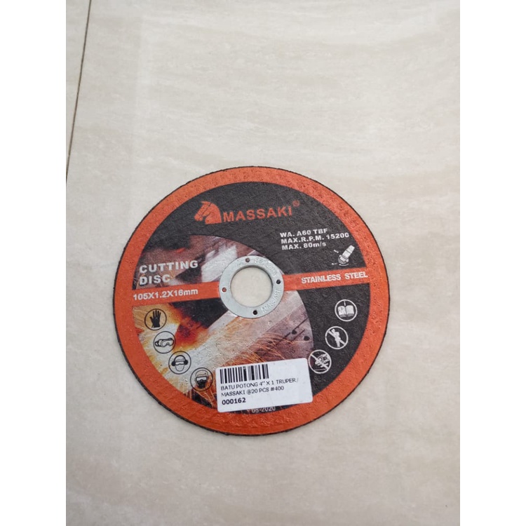 Batu Gerinda Gurinda Potong Besi Mata Cutting Wheel MASSAKI 4 x 1