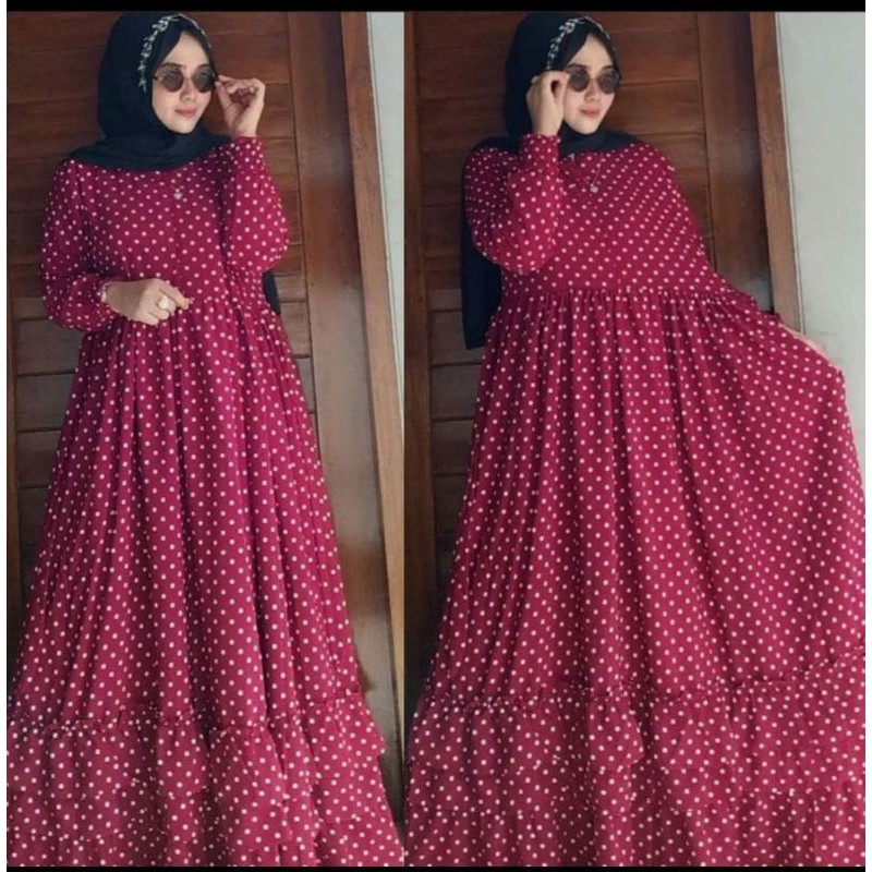 GAMIS BABYDOLL CERUTY POLKADOT h