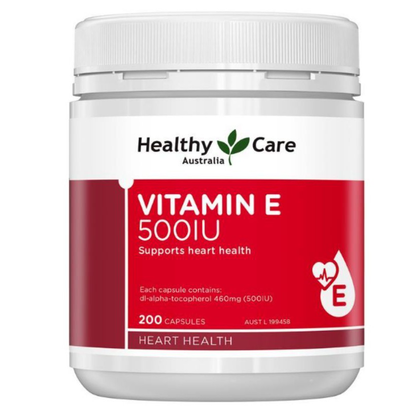 Healthy Care Vitamin E 500IU 200 Capsules VITAMIN AUSTRALIA