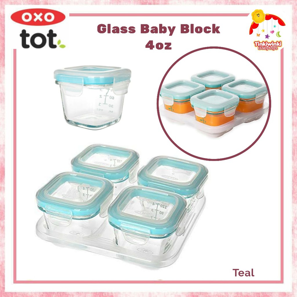 OXO Tot Glass Baby Block 4oz