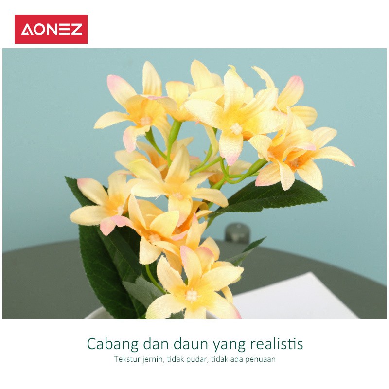 Aonez Mawar segitiga Bunga simulasi mawar pot bunga plastik Bunga buatan bunga hias tanaman-6