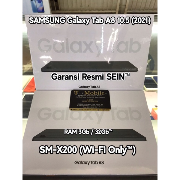 SAMSUNG Galaxy TAB A8 10.5 (2021) RAM 3GB 32GB WIFI ONLY - SPACE GRAY - SM-X200 - 7040mAh - RESMI SE