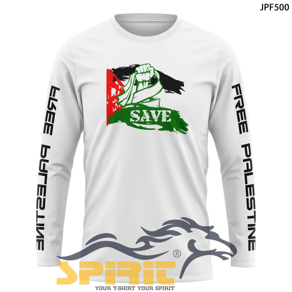 Kaos Save Palestine baju palestine lengan panjang terbaru
