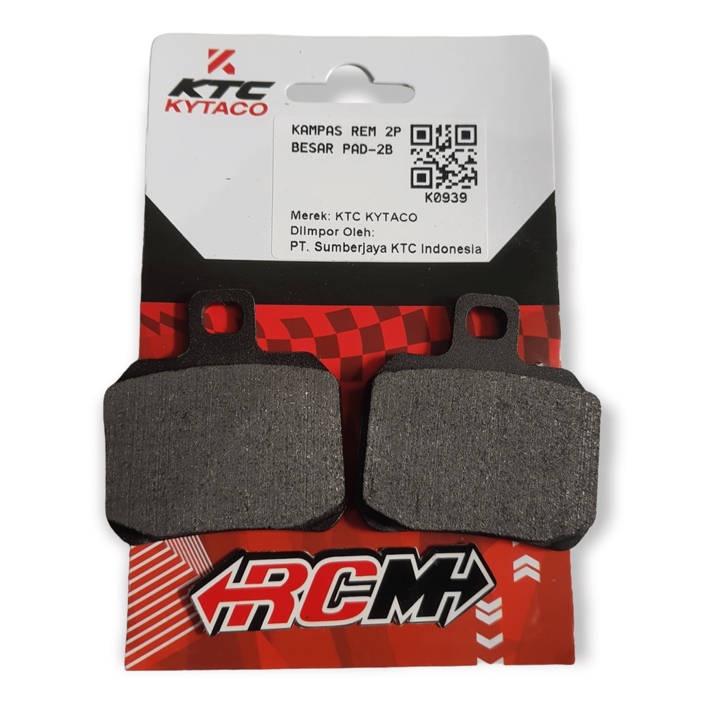 PAD-2B BRAKE PADS PAD KAMPAS REM 2P 2PISTON 2 P PISTON BESAR VARIO BEAT XABRE RXKING RXK RX-KING NINJA 250 VIXION AEROX MIO BEAT DLL ORI ORIGINAL KTC KYTACO ASLI