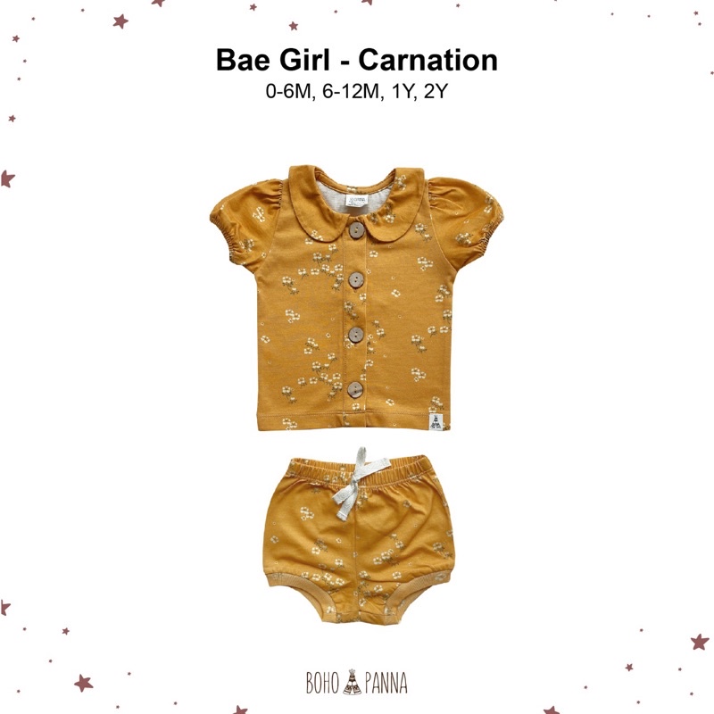Bohopanna / Bohobaby Bae Girl - Setelan Anak Perempuan-Carnation