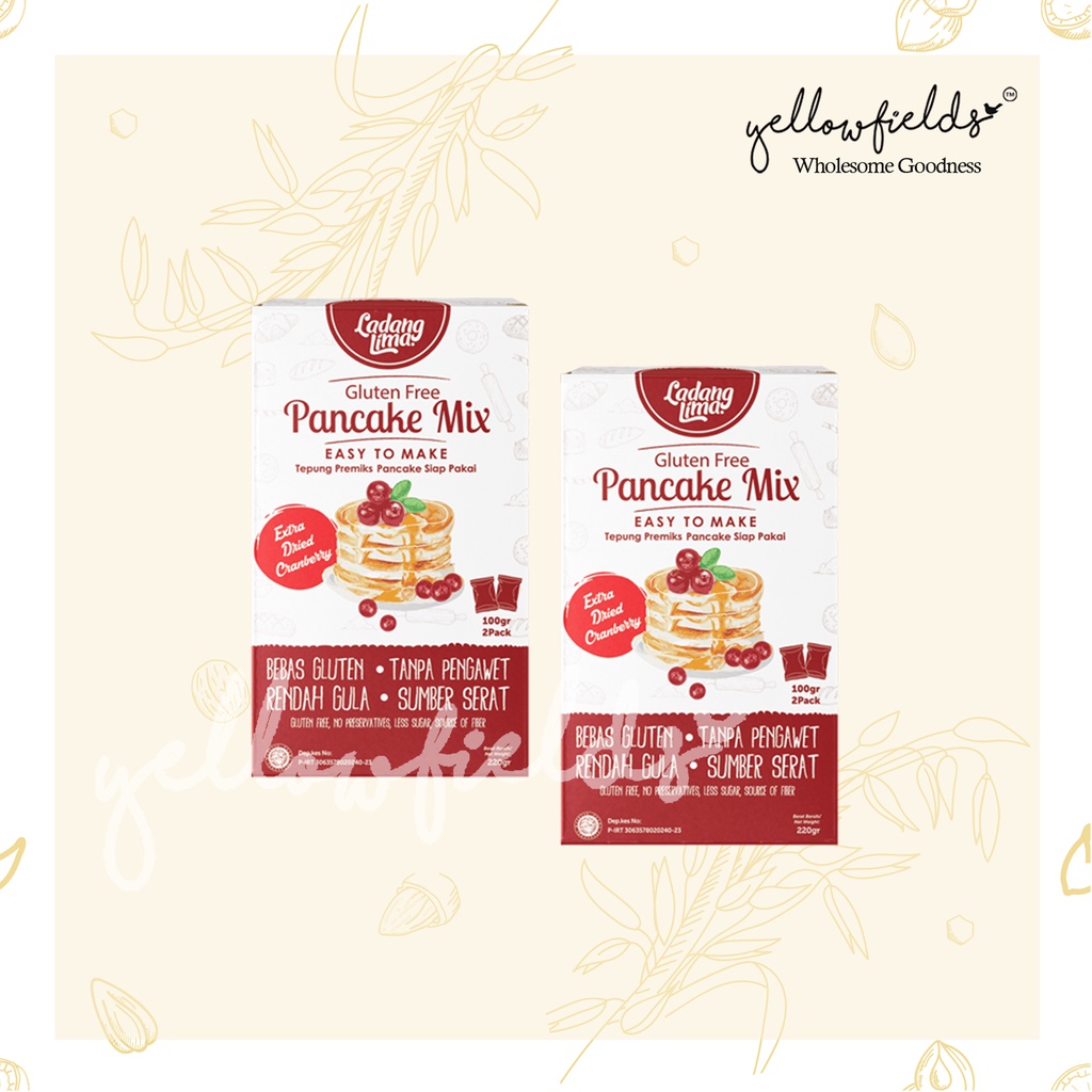 Ladang Lima Pancake Mix with cranberry 220gr Gluten Free