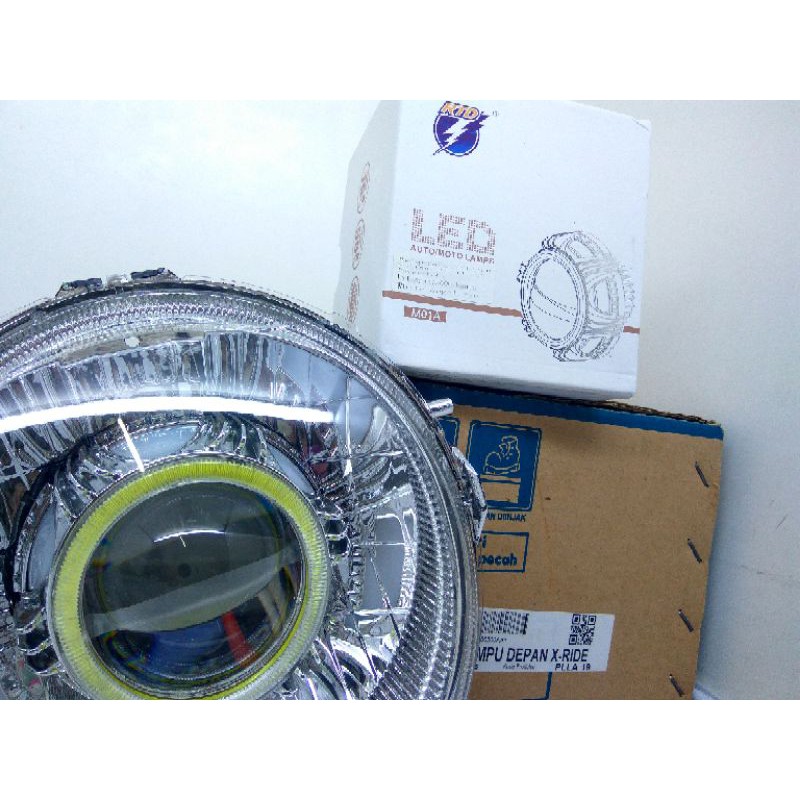 Reflektor Xride Old Yamaha Lampu Depan Projie Led PNP Xride 115 RTD M01A Angel Eye Crystal