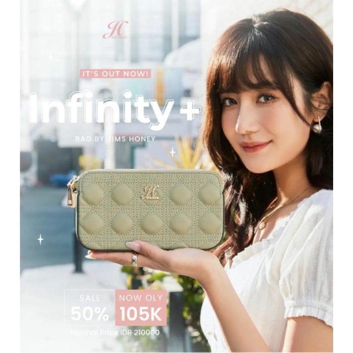 JIMS HONEY ORIGINAL INFINITY PLUS BAG TAS SELEMPANG MINIMALIS SIMPLE KEKINIAN FREE BOX