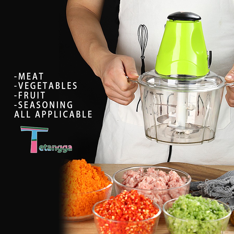 Blender Daging/Meat Grinder Food Processor/Penggiling Daging 2Set Pisau Warna Hijau Two-Color VS