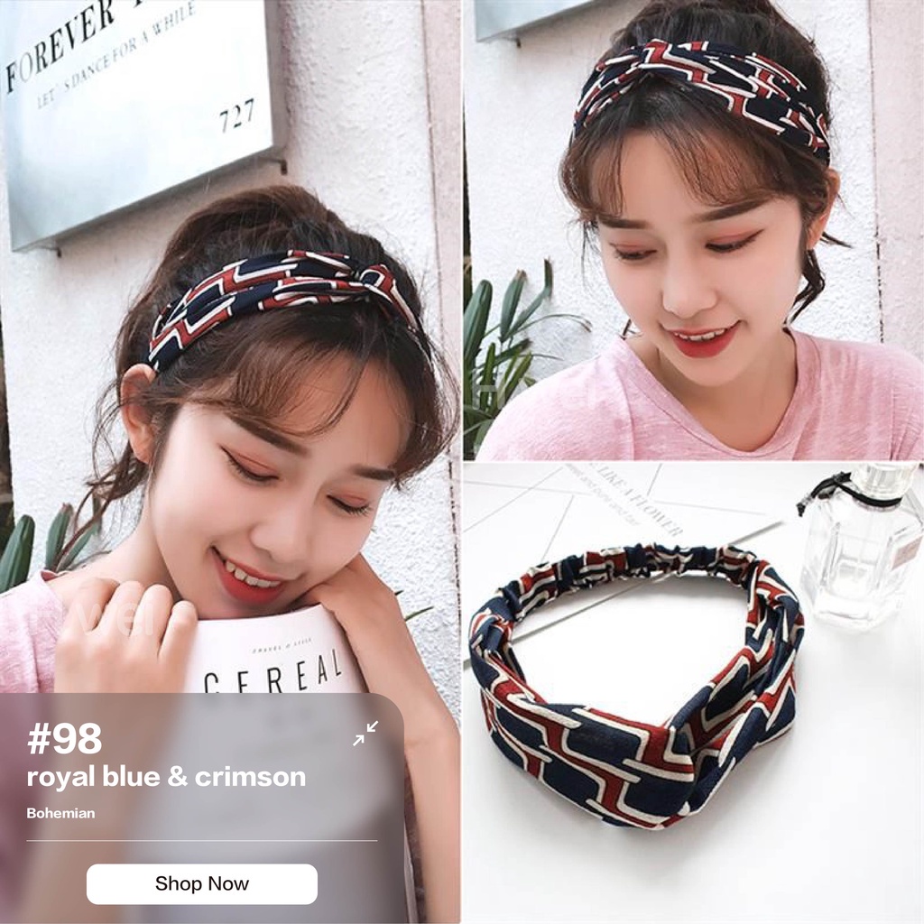 Bando Rambut ala Korea AB12 Bandana Rajut Aksesoris Wanita Pria Hairband ACC