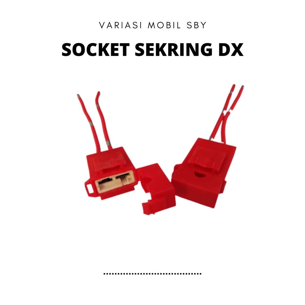 Soket Socket Rumah Sekring Keramik Tancap Sekring Sekering Fuse Tancap 2 Kabel Flosser DX Besar Mini