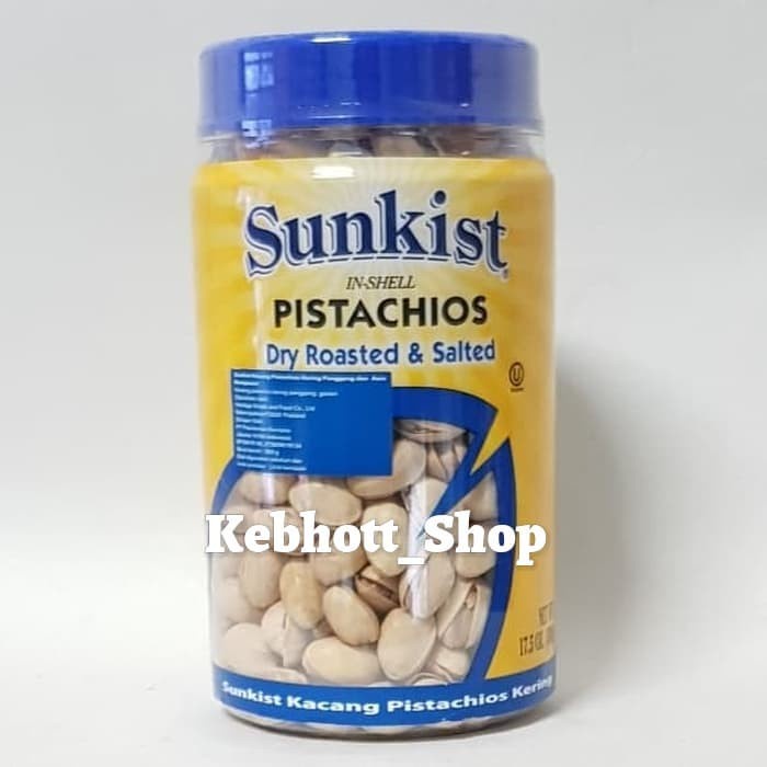 

Sunkist Pistachios Dry Roasted & Salted 500gr Kacang Pistachio Asin