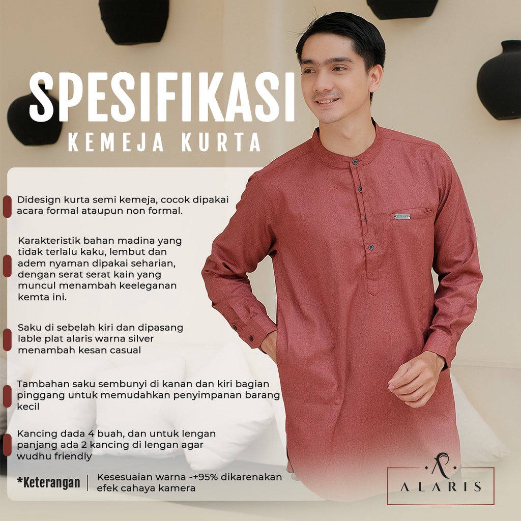 Kemta KEMEJA KURTA PENDEK kemeja Alaris kemeja koko kurta premium koko couple family set