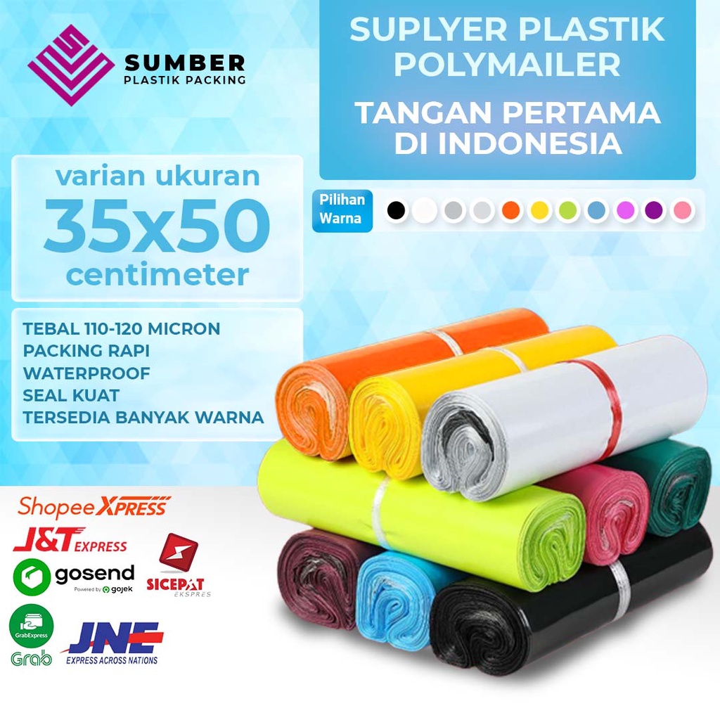 

Plastik Polymailer 35x50 isi 50Pcs | Plastik Packing Murah | Plastik Grosir/Retail | Bungkus Paketan Online
