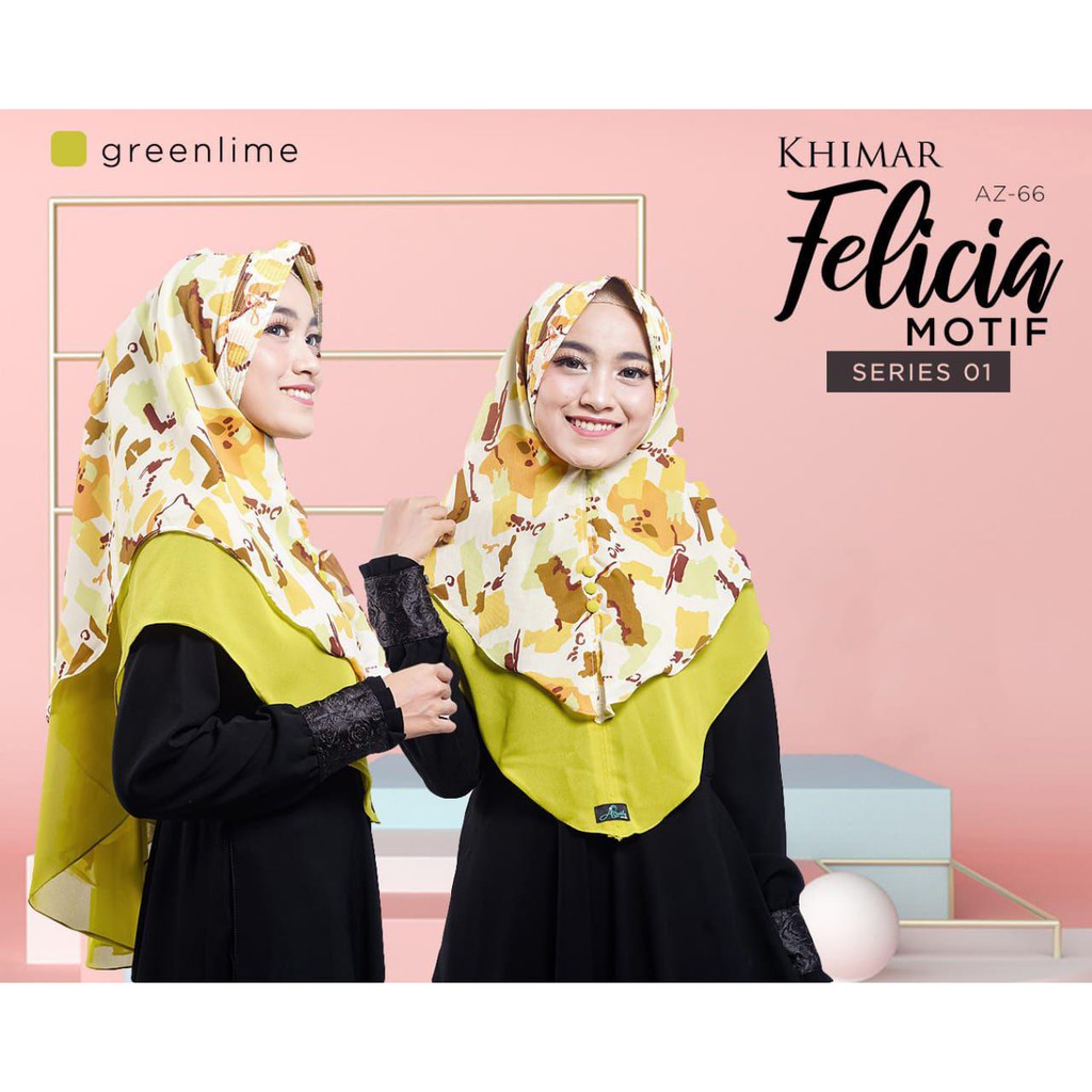 FELICIA MOTIF AZAMKA HIJAB / KHIMAR MOTIF DUA LAYER