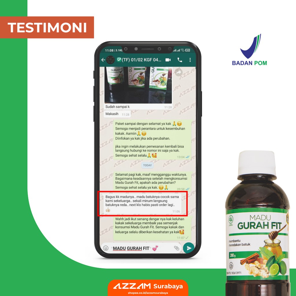 Madu Gurah Fit Obat Sesak Nafas Bronkitis Sinusitis Radang Tenggorokan-3