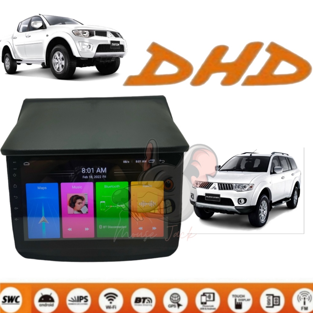 Head Unit Android DHD Mitsubishi Triton Pajero Sport 2008-2014 Non Mid