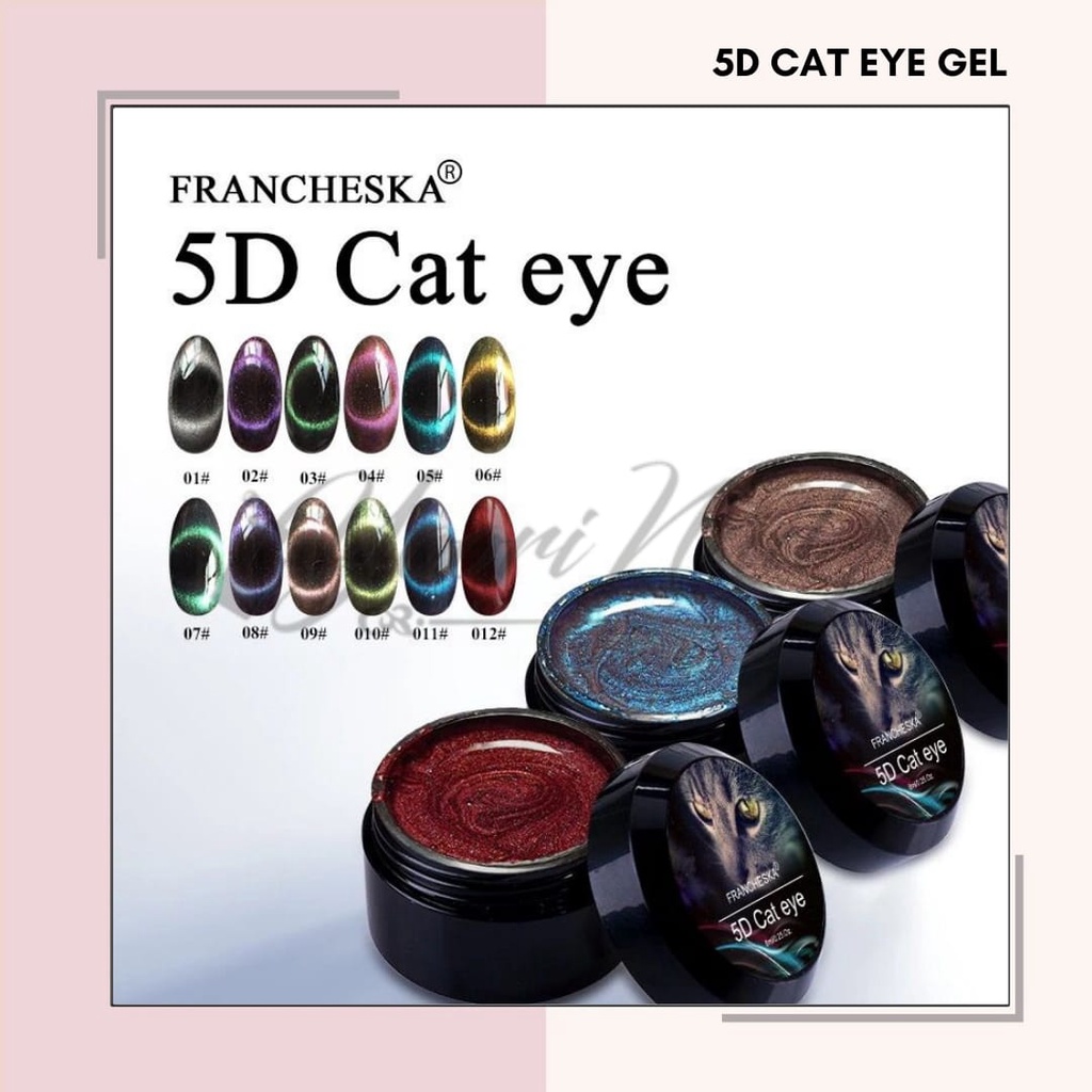 Cat Eye 5D gel  kutek cateye gel polish nail art 5D nailart