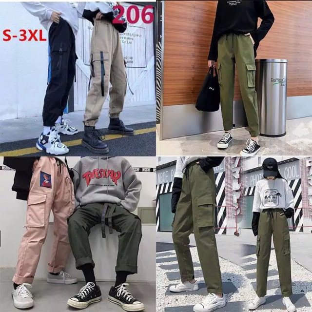 BAGGY VERA RETRO CARGO  STRADIVARIUS  PANTS AMERICAN DRILL 